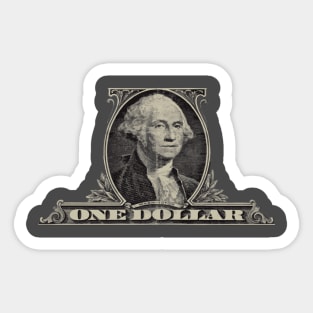 One Dollar Bill - George Washington Sticker